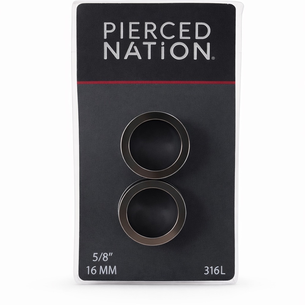 Pierced Nation 5/8” (16mm) Stainless Steel Tunnels / Gauges 316L Body Jewelry